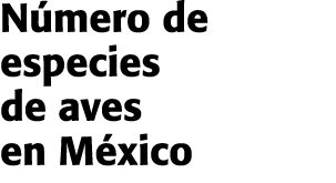 N mero de especies de aves en M xico