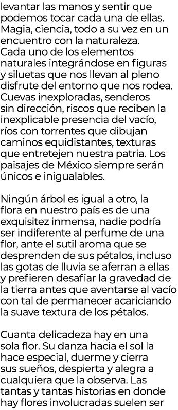 levantar las manos y sentir que podemos tocar cada una de ellas. Magia, ciencia, todo a su vez en un encuentro con la...